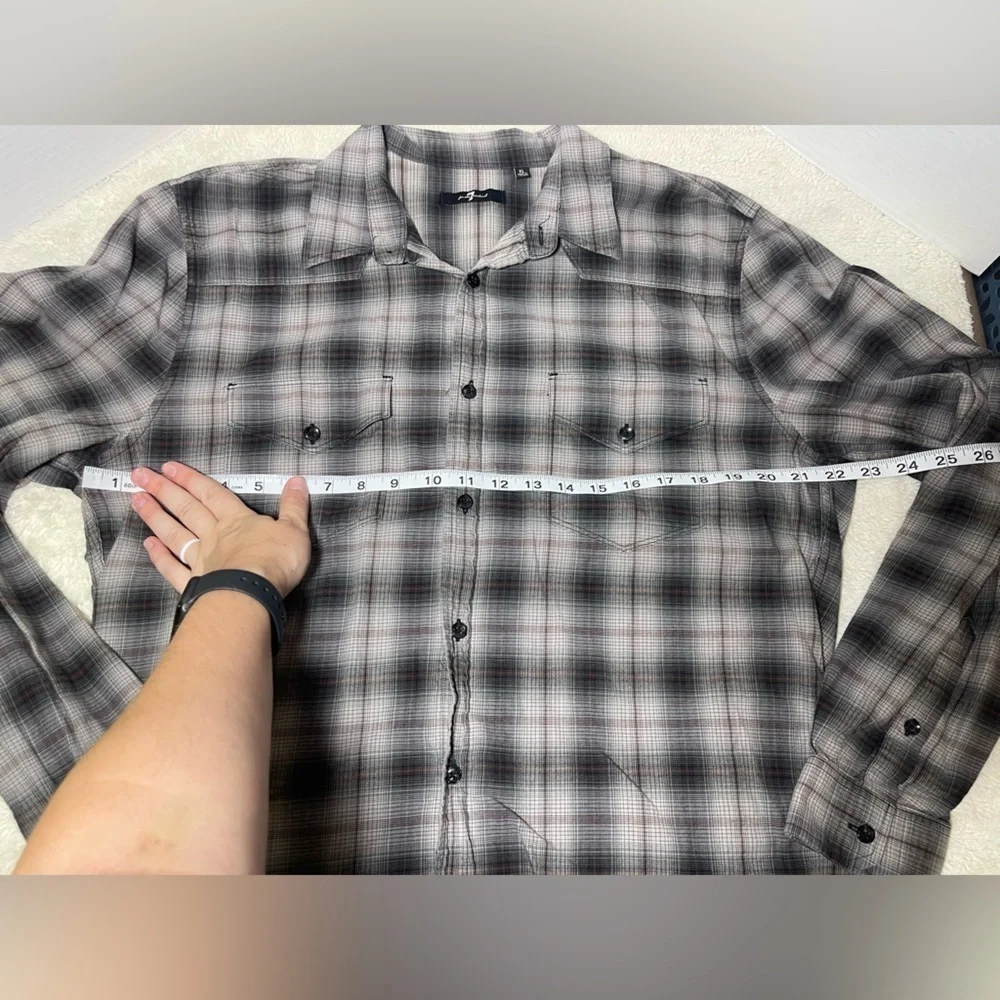 7 For All Mankind down plaid design
