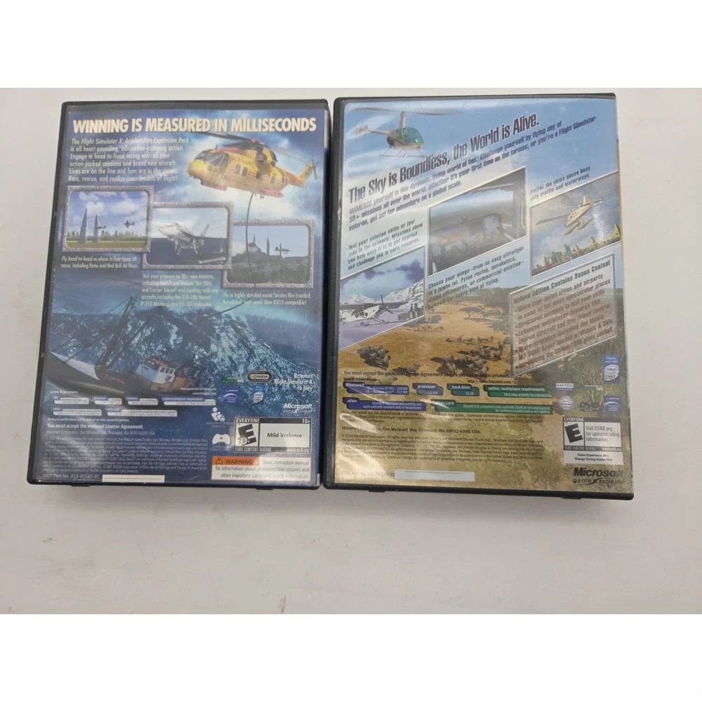 Microsoft Flight Simulator X Deluxe Edition W/ Acceleration Expansion PK CIB