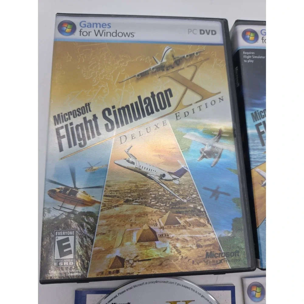 Microsoft Flight Simulator X Deluxe Edition W/ Acceleration Expansion PK CIB