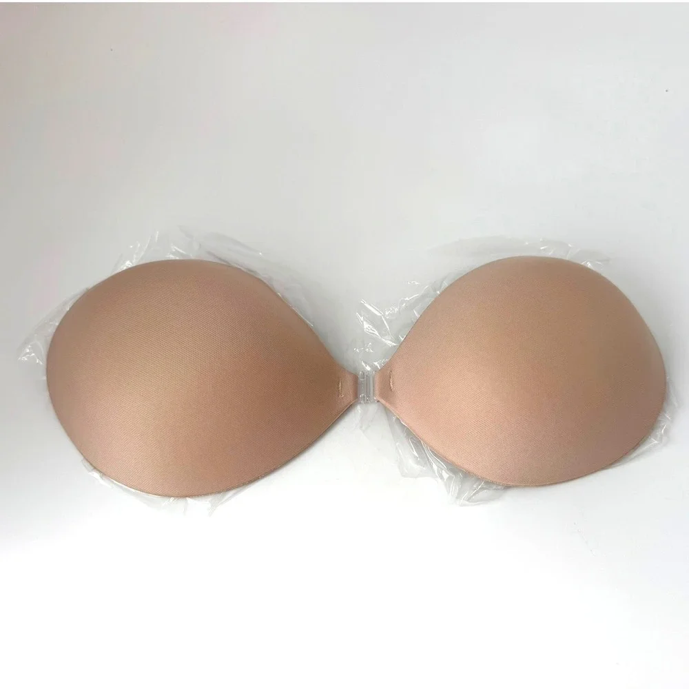 BOOMBA Magic Padded Sticky Bra Beige Size E Adhesive Strapless Backless open box