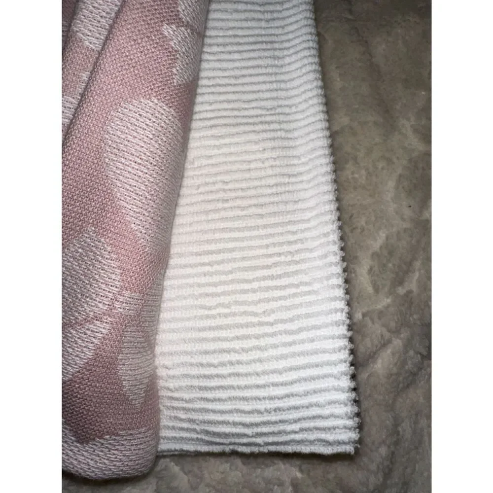 Valentine’s Day Pink White Hearts Bows Cotton Tea Kitchen Towels 2 pack