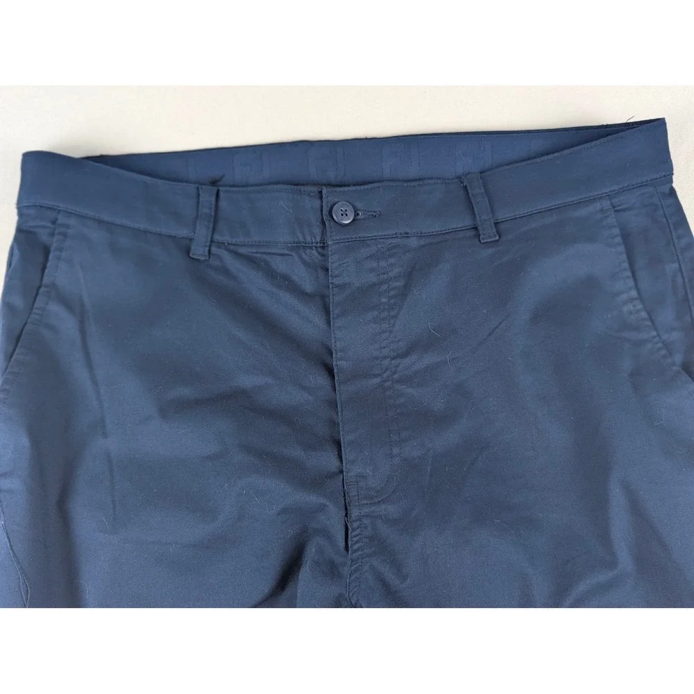 FootJoy Mens Navy Blue Performance Golf Pants Straight Leg 34x30 FJ Gripper