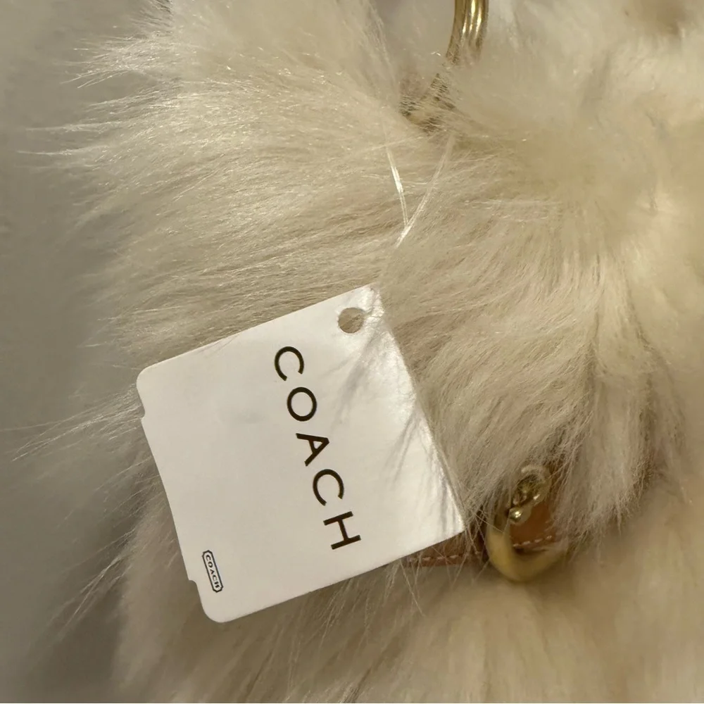 RARE COACH Lamb Shearling Suede Shoulder Bag 3575 Vintage Y2K  Boho Grunge NWT