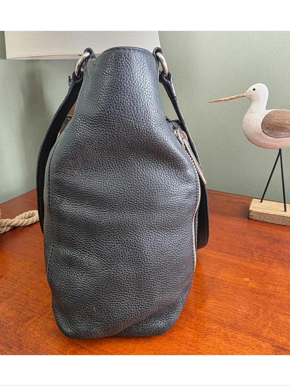 Michael Kors Black Pebbled Leather Tote Shoulder Bag Work Laptop Carryall