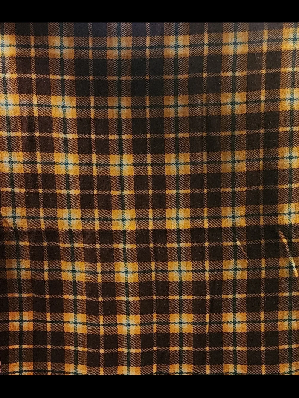 💥4th July Sale 💥Vintage Faribault Wool Mills Brown Yellow  Plaid Wool Blanket