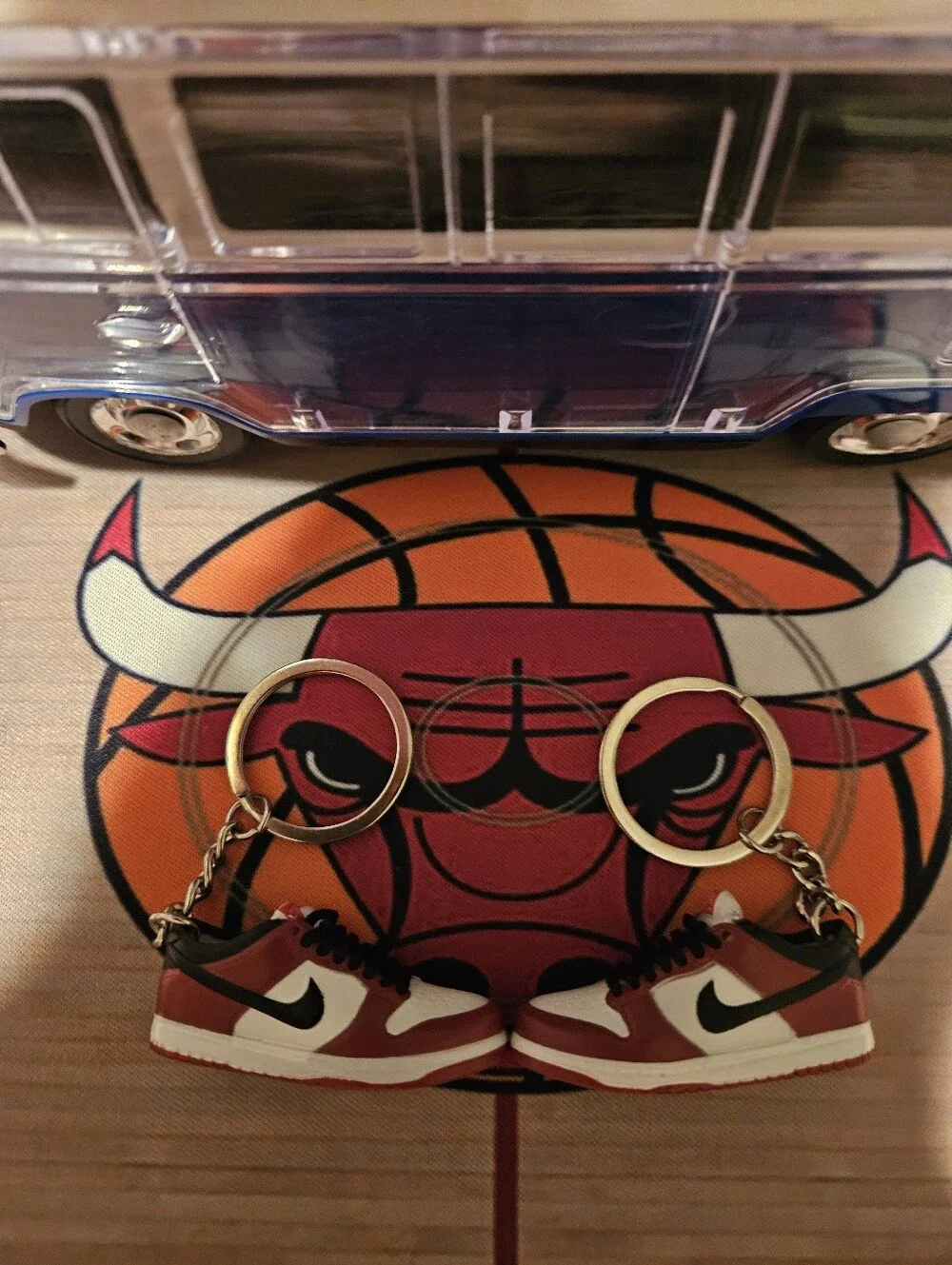 Pair of Mini sneaker keychain.