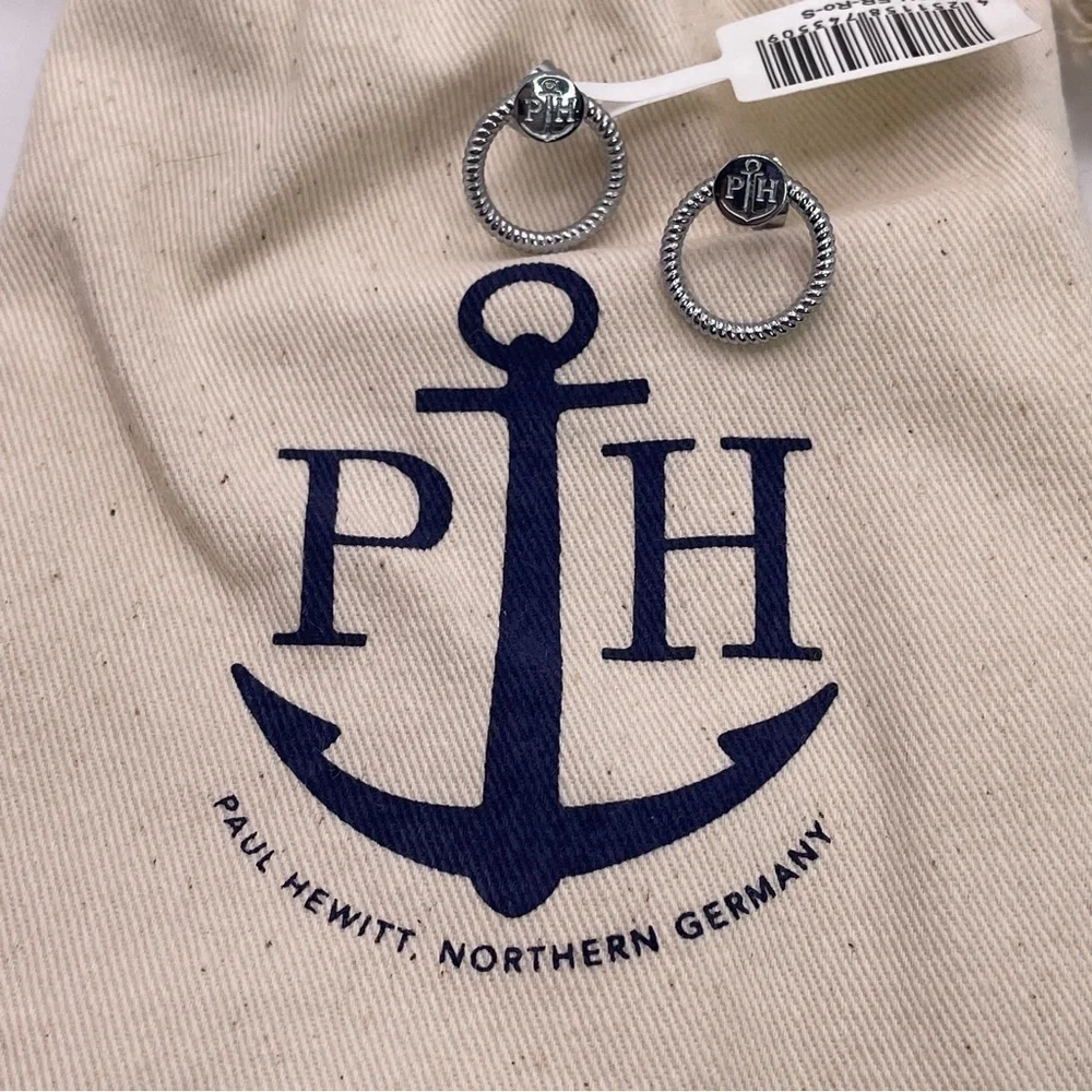 Paul Hewitt circular rope earrings New in Pouch
