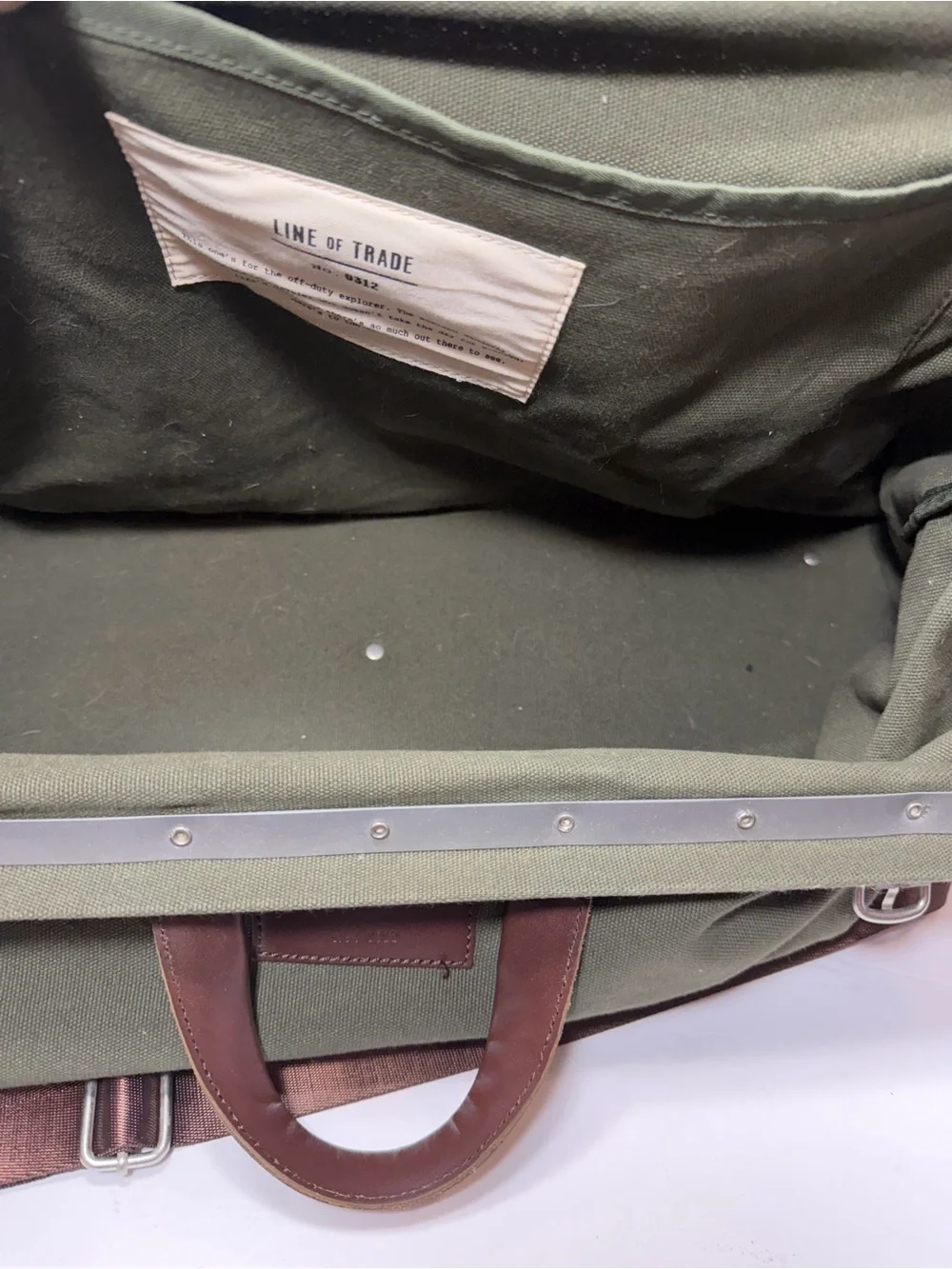 Line of Trade Canvas Weekender Bag Olive Green