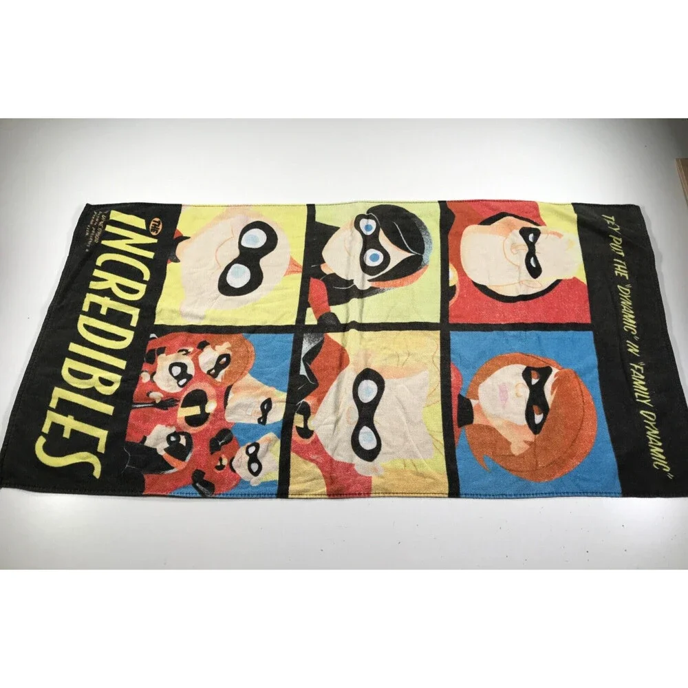 The Incredibles Beach Towel All Characters Lightweight Comfortable Cotton