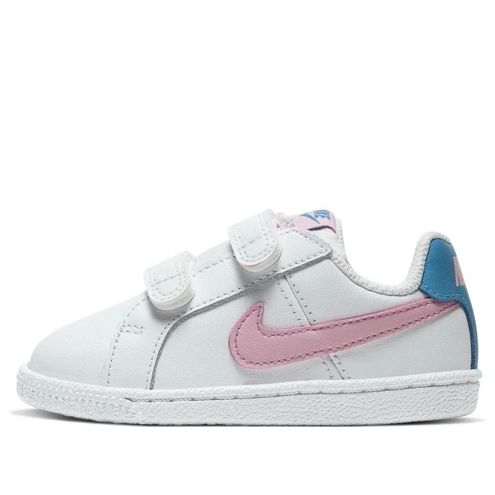 Nike Court Royale Toddler Girl 4C White Pink Blue Sneakers Active Running Shoes