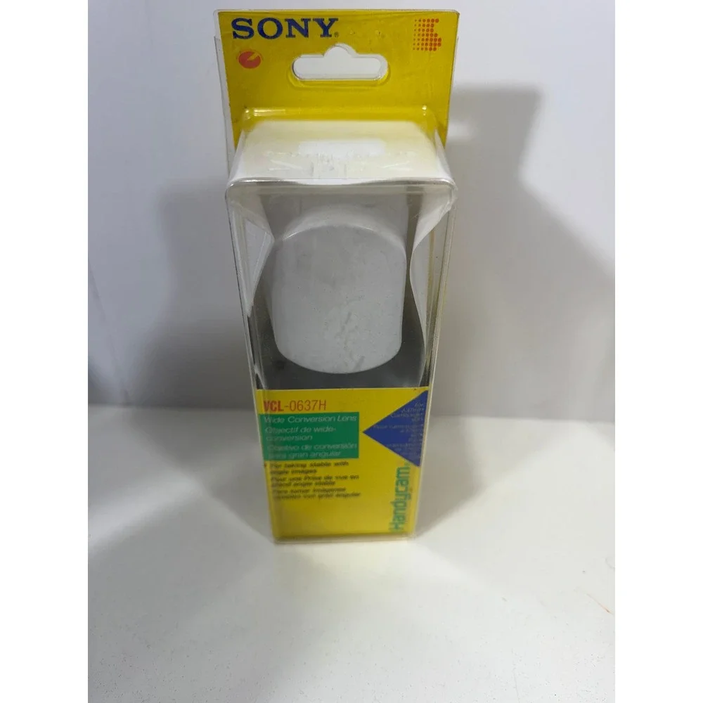 Sony Handycam Lens Set of 2 VCL-0637H Wide 0.6x & VCL-R2037 2.0x 37mm black whit