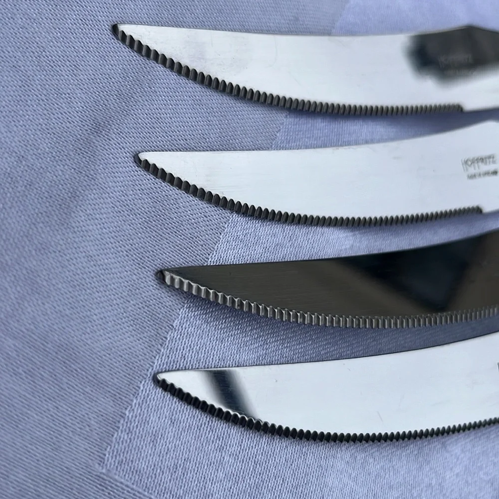 Hoffritz Antler‎ Stag Handle Steak Knives Vintage Set of 4 Made in England Deer