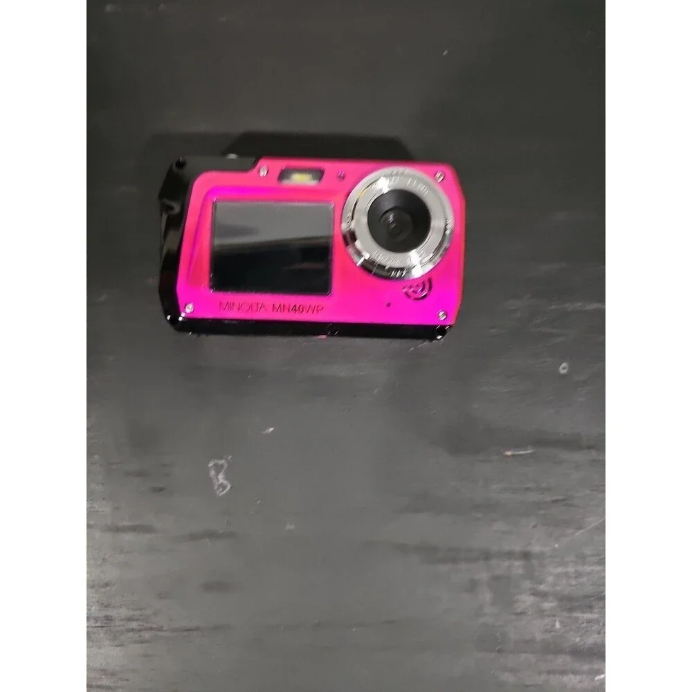 MINOLTA 48 MP DUAL SCREEN WATERPROof MN40WP - PINK No Chgr Or Batt Inc