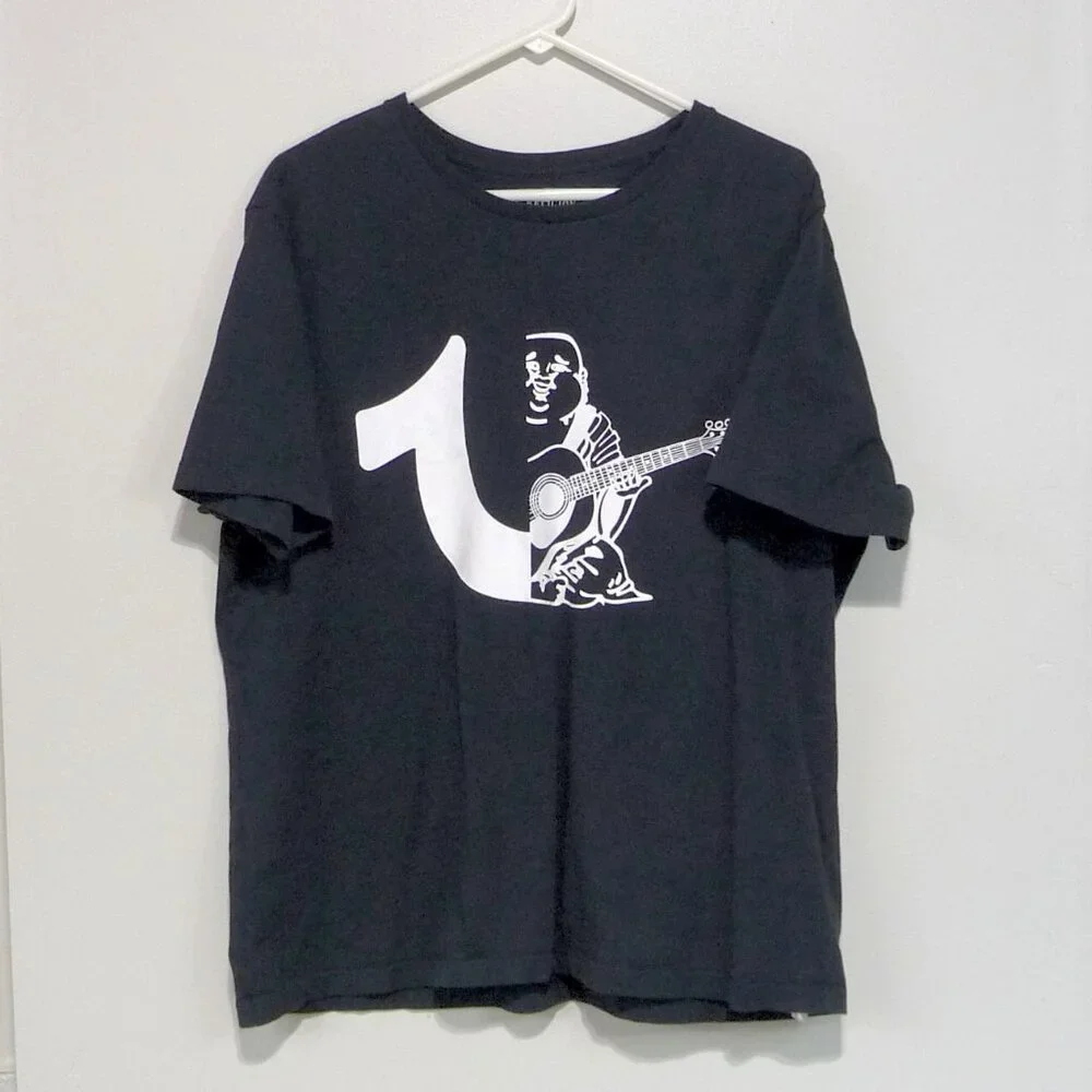 TRUE RELIGION SPLIT LOGO TEE SIZE XXL