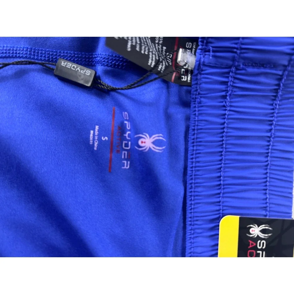 Spyder Active Mens Perennial Blue 2-in-1 Running Shorts Small 1753161 NWT‎