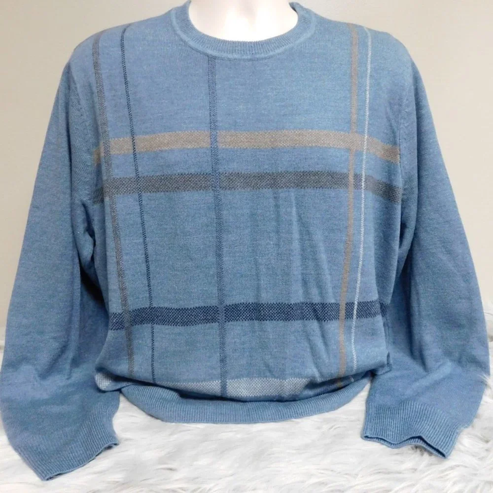 Dockers‎ Pullover Sweater Mens's L Crewneck Blue Gray