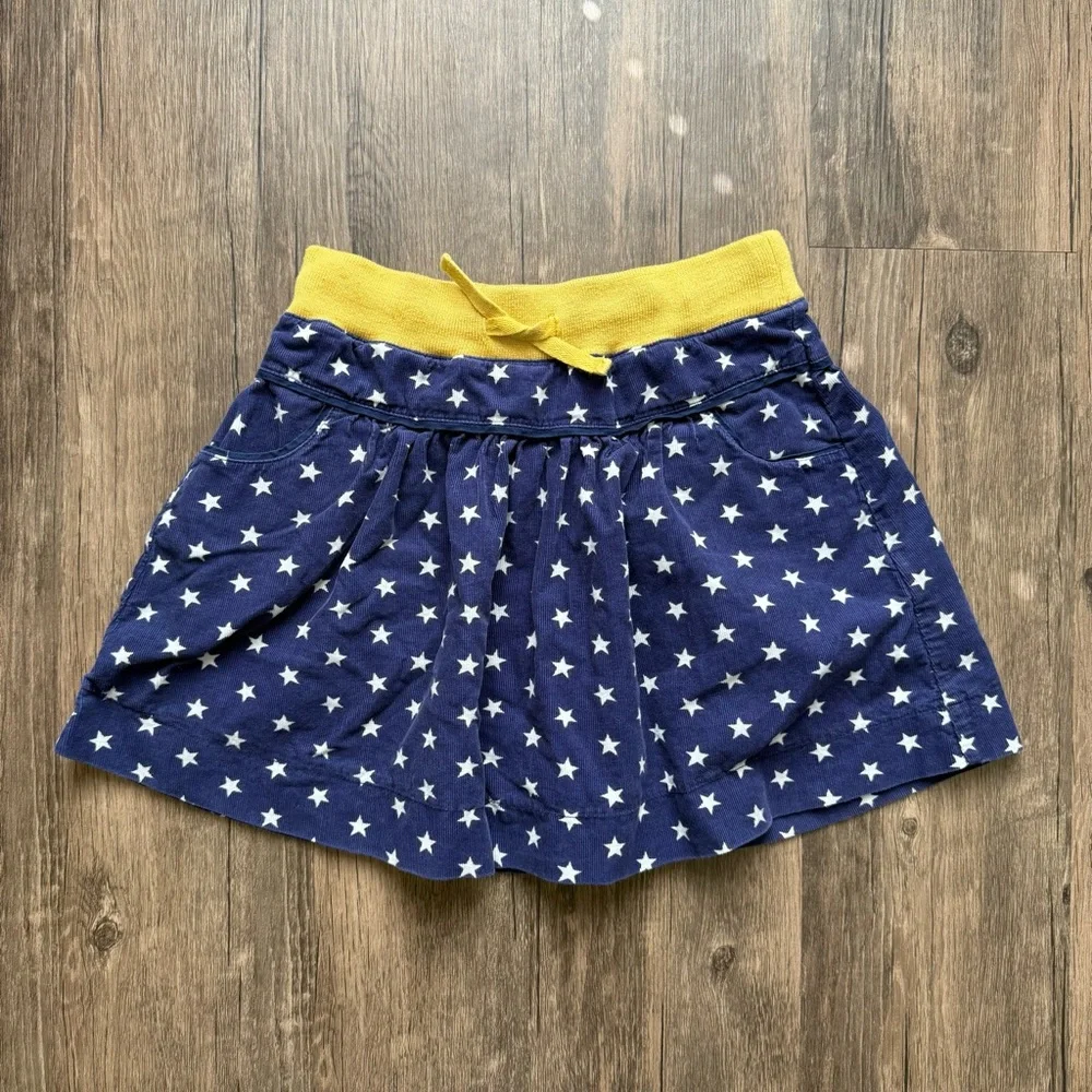 Mini Boden Skirt Blue with White Stars 100% Cotton‎