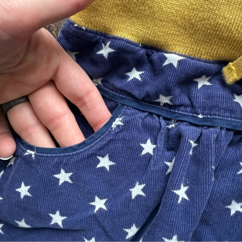 Mini Boden Skirt Blue with White Stars 100% Cotton‎