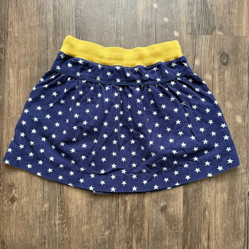Mini Boden Skirt Blue with White Stars 100% Cotton‎