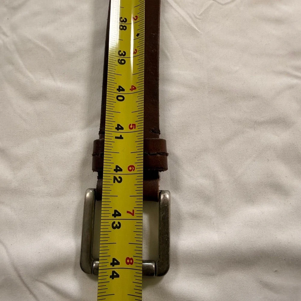 Fossil Mens Brown Genuine Leather Belt Size 36 SMB107020136 Roller Buckle Casual