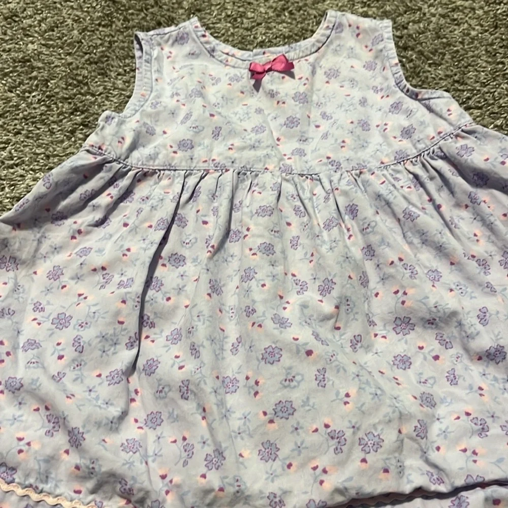 Vintage Gymboree‎ Pink and White Floral Sleeveless Dress 6-12M