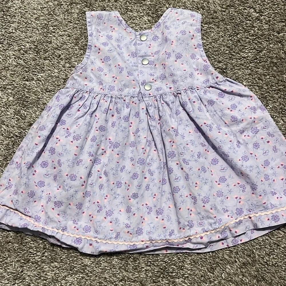 Vintage Gymboree‎ Pink and White Floral Sleeveless Dress 6-12M