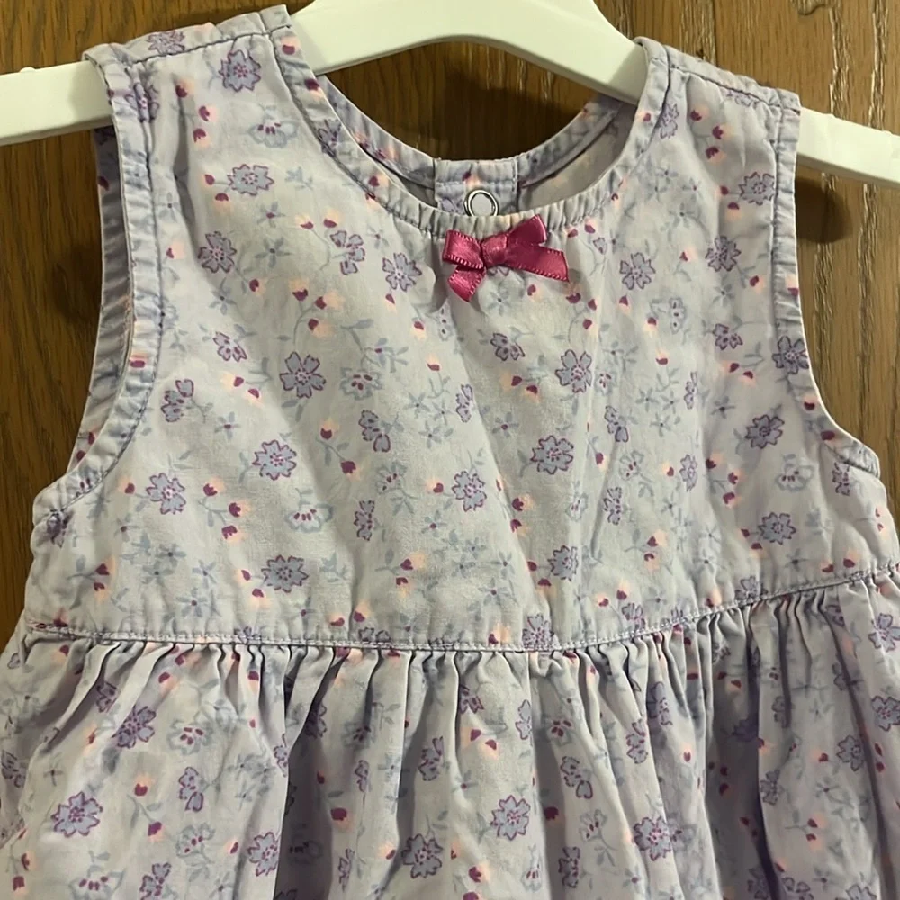 Vintage Gymboree‎ Pink and White Floral Sleeveless Dress 6-12M