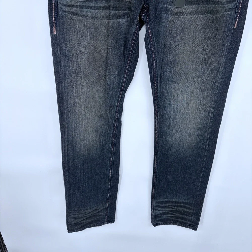 Affliction Gage Jeans Size 34 Mens Denim Biker Grunge Distressed Grunge Dark Y2K