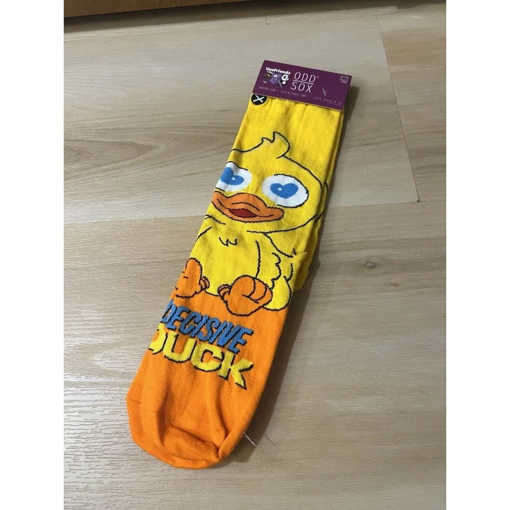 Odd Sox x VeeFriends Decisive Duck Novelty‎ Crew Socks Size 8-12 NWT