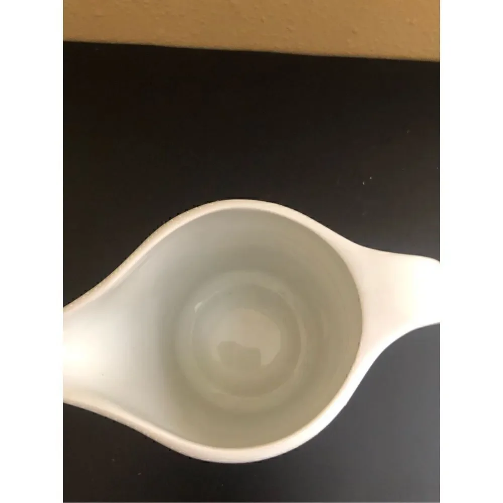 France 2 Ceramic Cream Pitcher with Flowers on Both Sides 5”