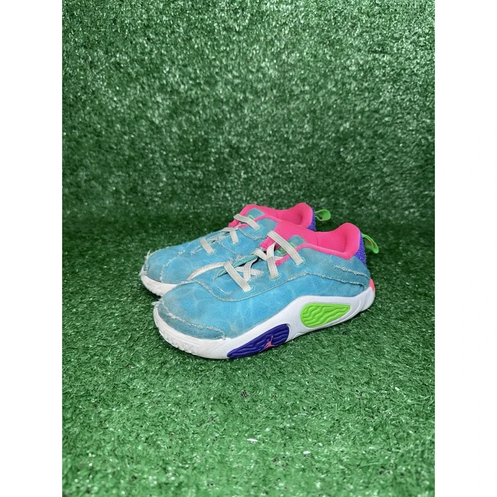 Nike Jordan Tatum 2 Wave Runner Toddler Kids Size 10C Blue Slip On Walking Shoes
