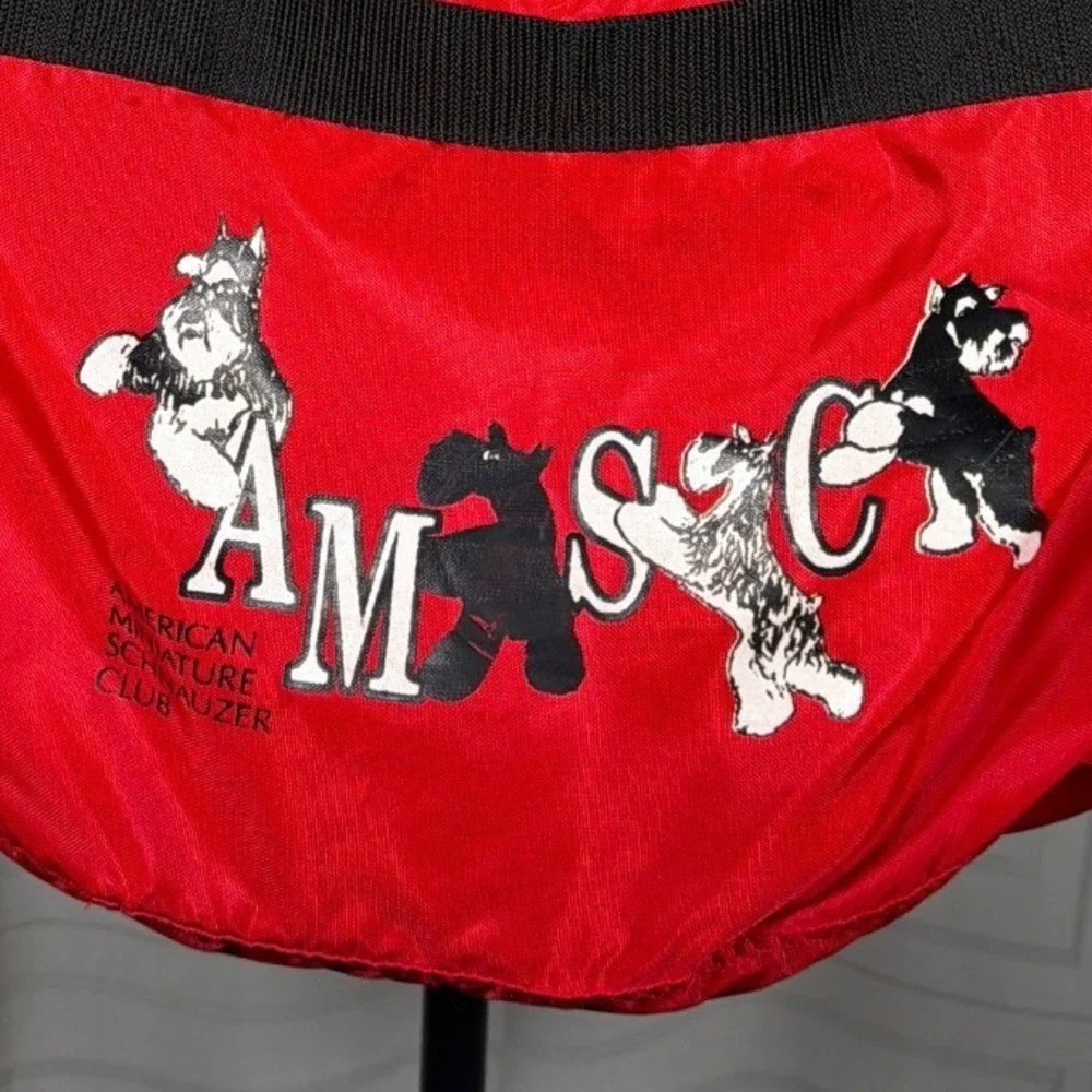 Vintage Augusta Sportswear AMSC American Miniature Schnauzer Club Duffle Bag Red
