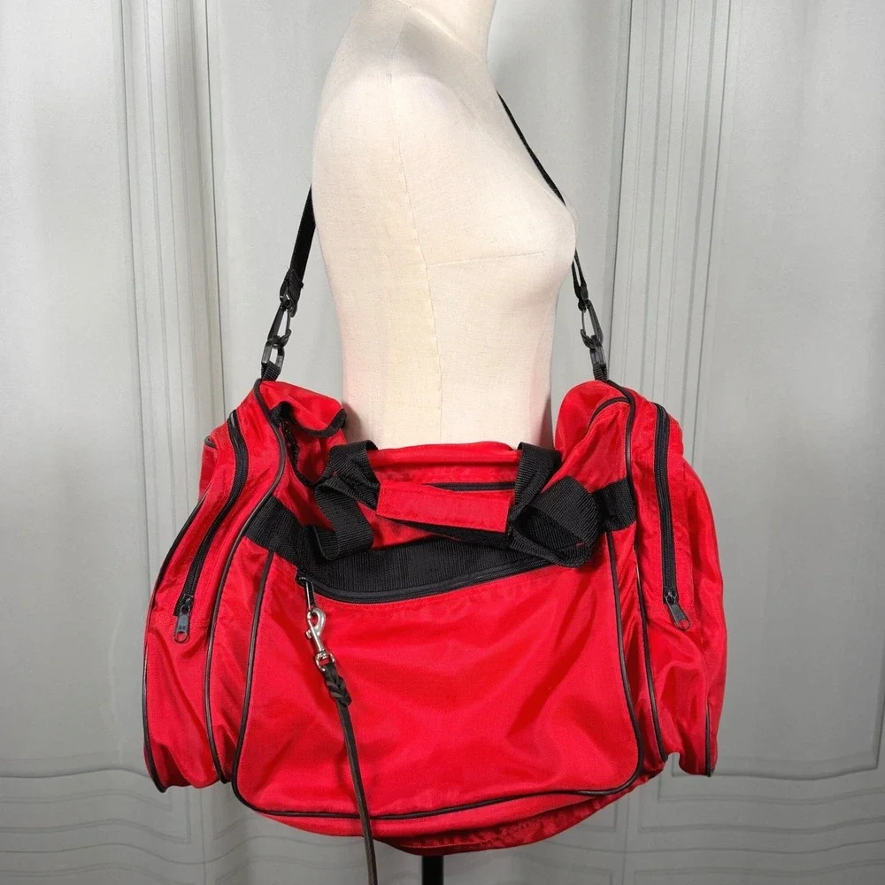 Vintage Augusta Sportswear AMSC American Miniature Schnauzer Club Duffle Bag Red