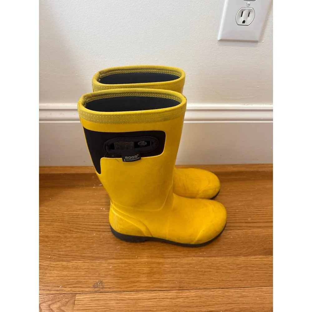 Bogs Youth‎ Tacoma Yellow Waterproof Snow Boots Neo-Tech Lite Size 3 71556-713