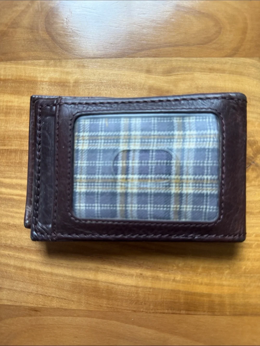 Eddie Bauer Dark Brown Leather Slim Card Holder
