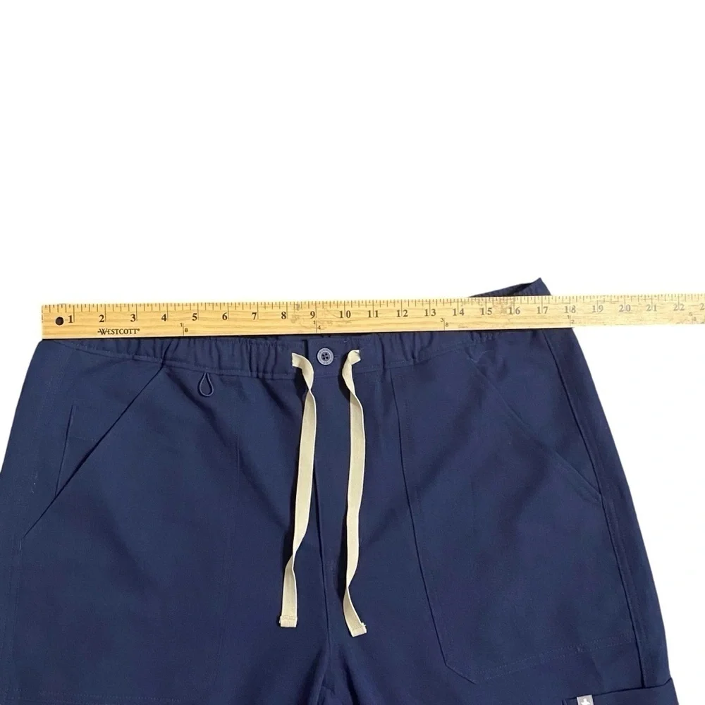 Figs Medical Mens Scrub Pants Navy Blue, Zipper and Button Closure Pockets SZ LS