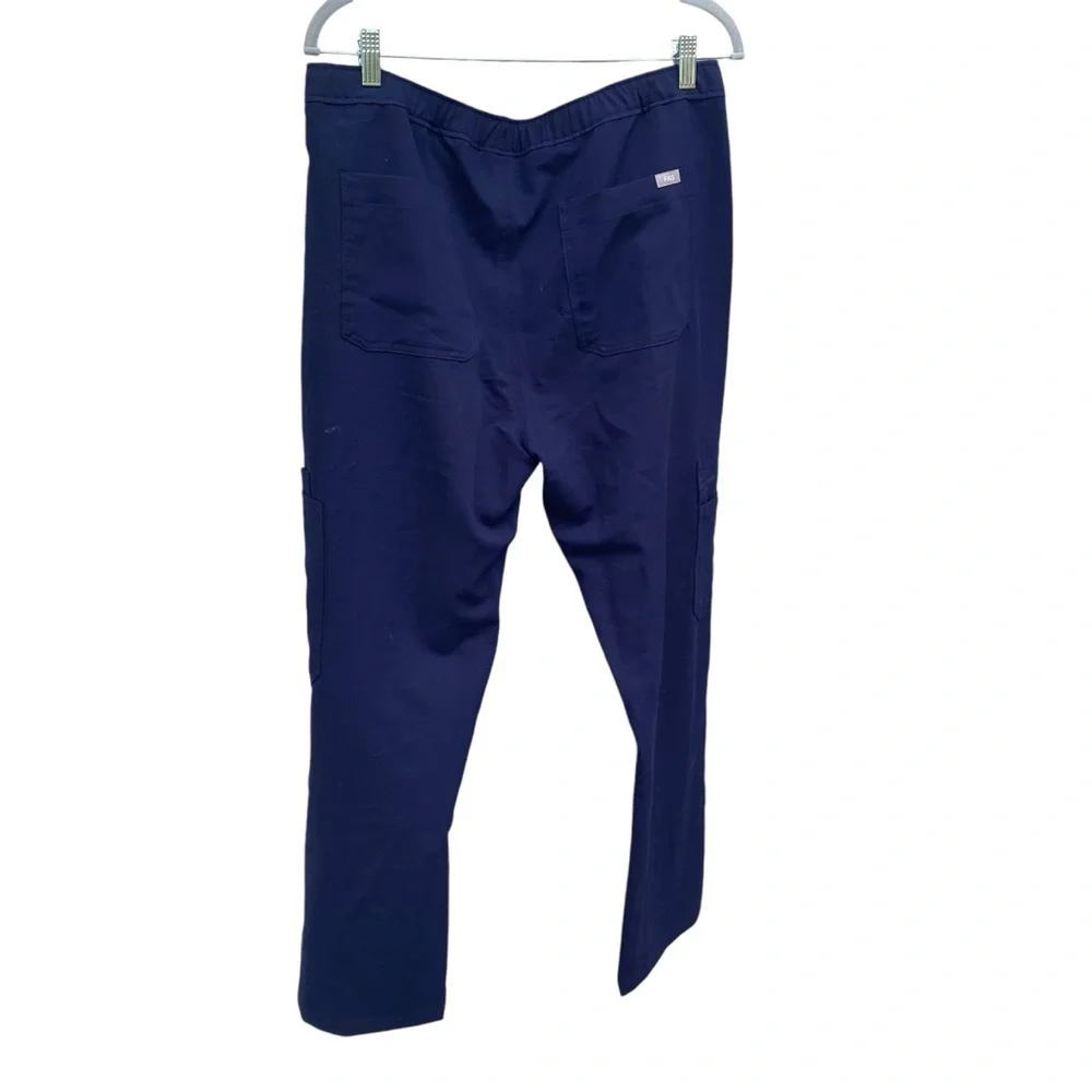 Figs Medical Mens Scrub Pants Navy Blue, Zipper and Button Closure Pockets SZ LS