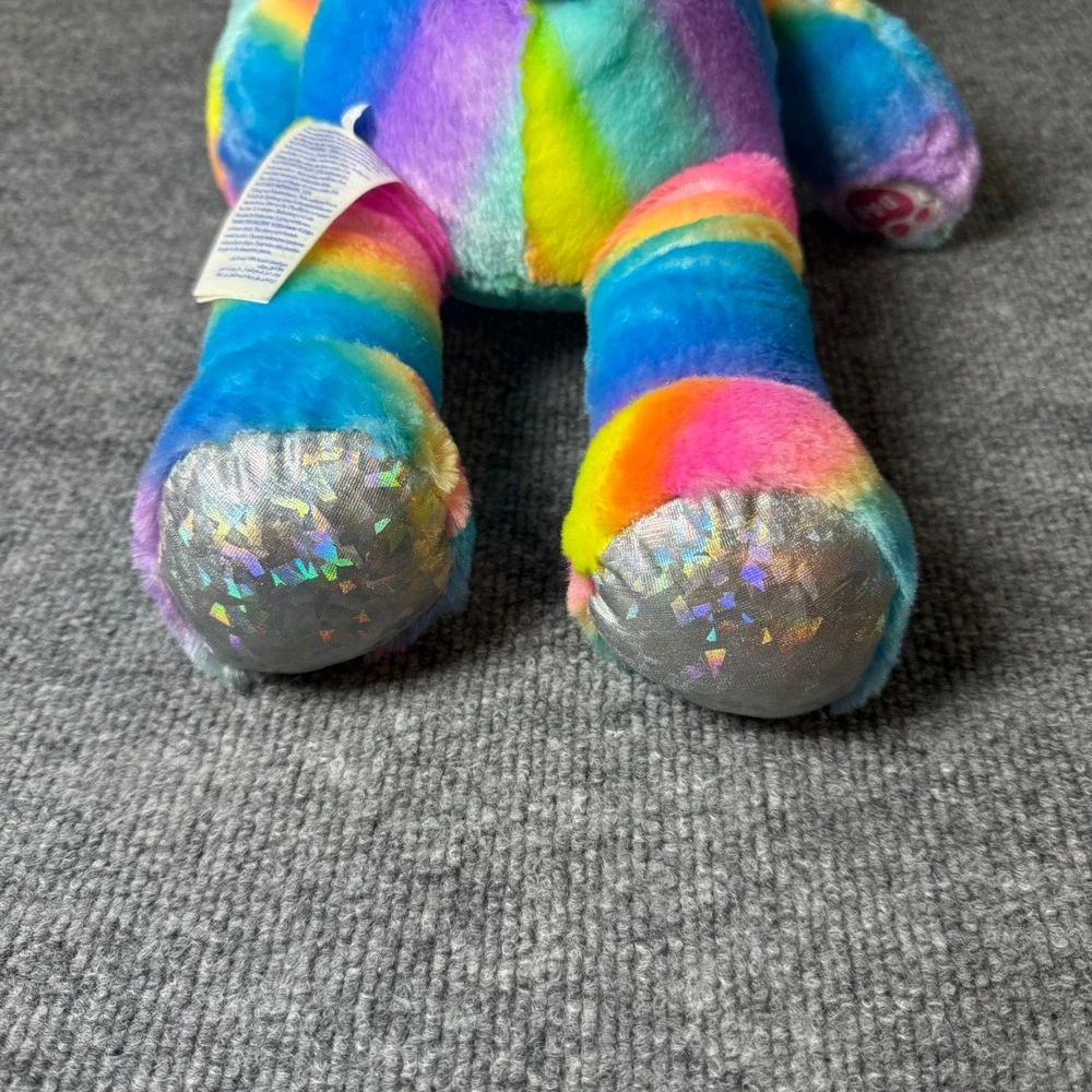 Build a Bear Rainbow‎ Panda Plush Stuffed Animal Toy BABW Colorful