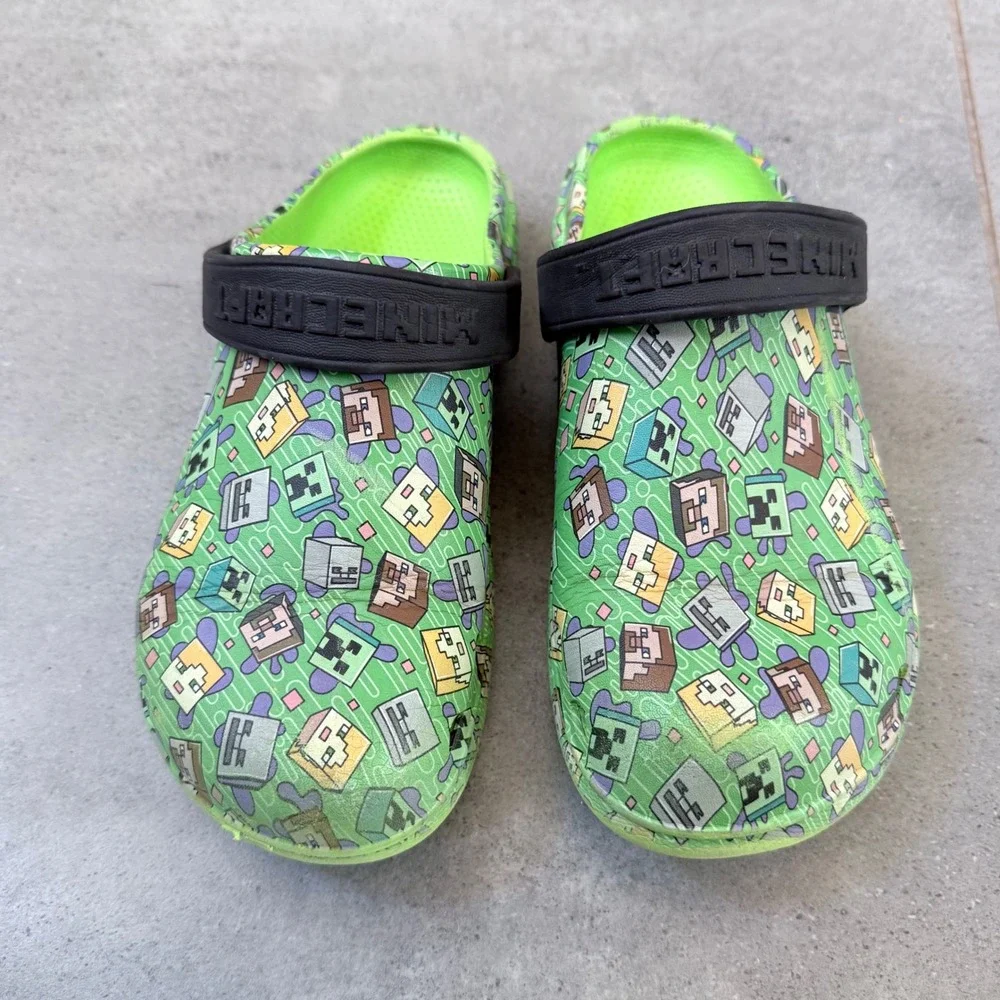 Minecraft themed clogs