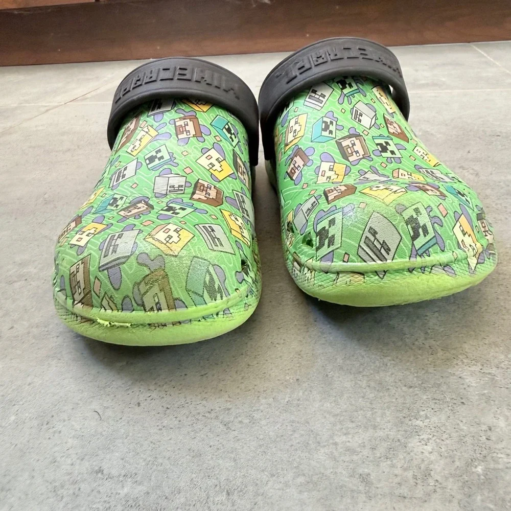 Minecraft themed clogs