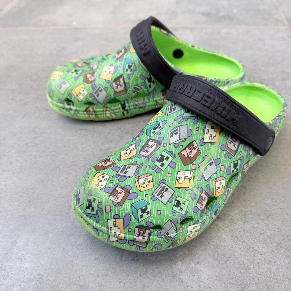 Minecraft themed clogs