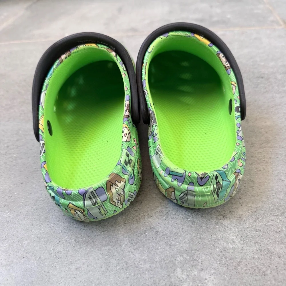 Minecraft themed clogs