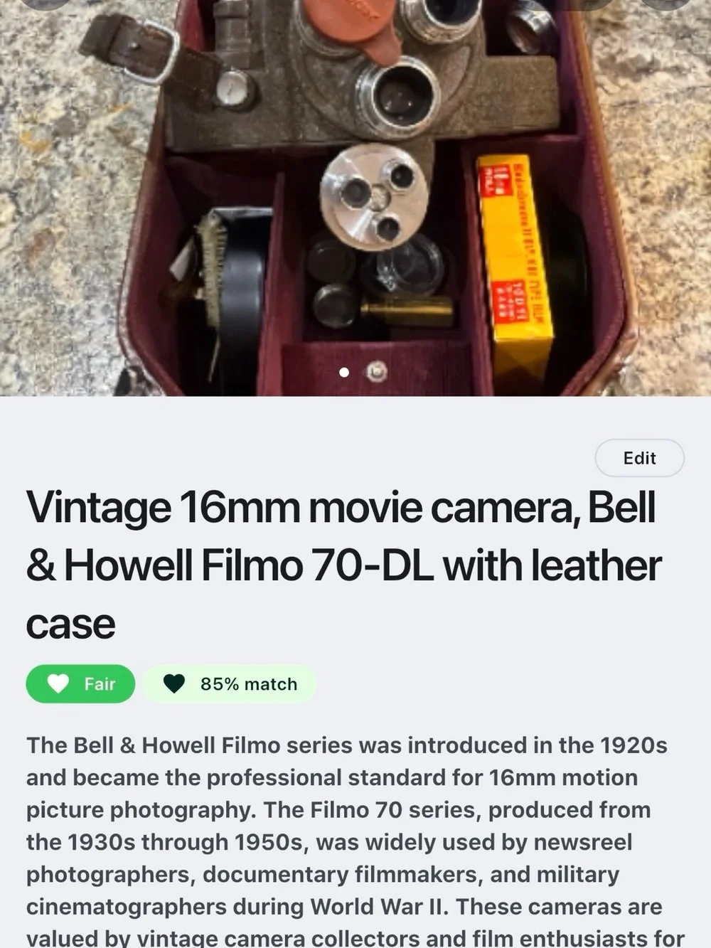 Vintage(30’s-60’s)Bell & Howell Wollensak 16mm Movie Camera