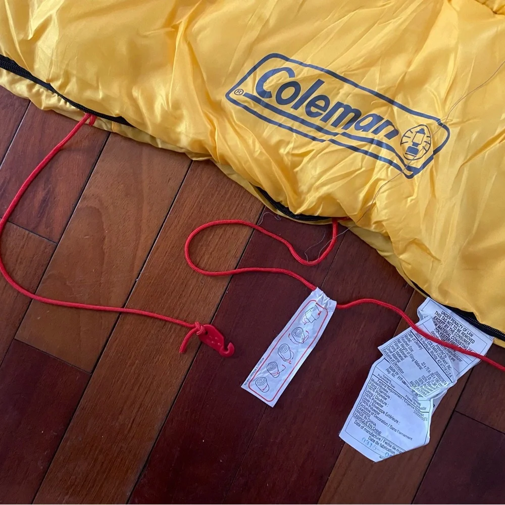 Vintage‎ Coleman yellow sleeping bag 33x70” PERFECT CONDITION