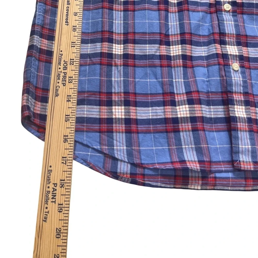 Polo Ralph Lauren Men XXL Slim Fit Untucked Plaid Short Sleeve Button Down Shirt