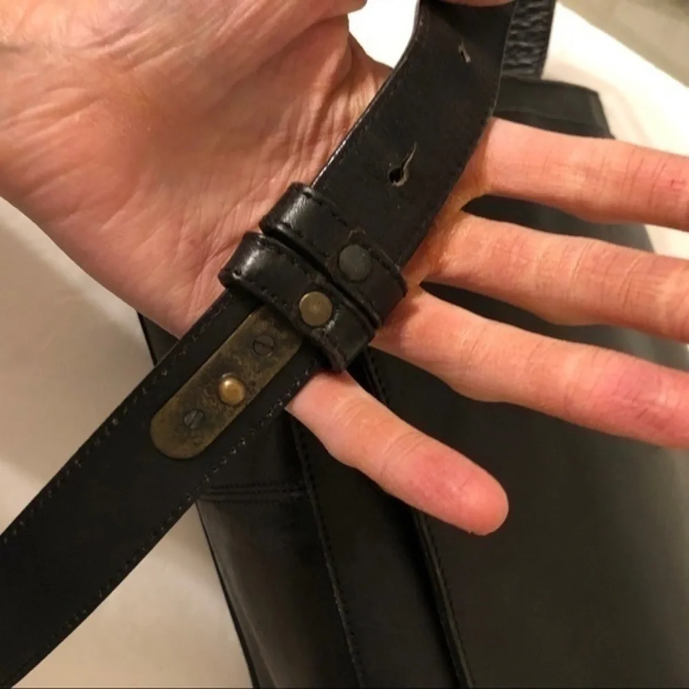 COACH vintage black leather made in Italy rare!