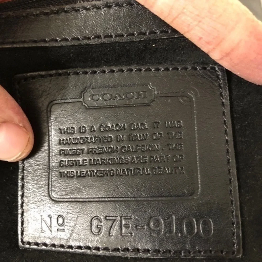 COACH vintage black leather made in Italy rare!