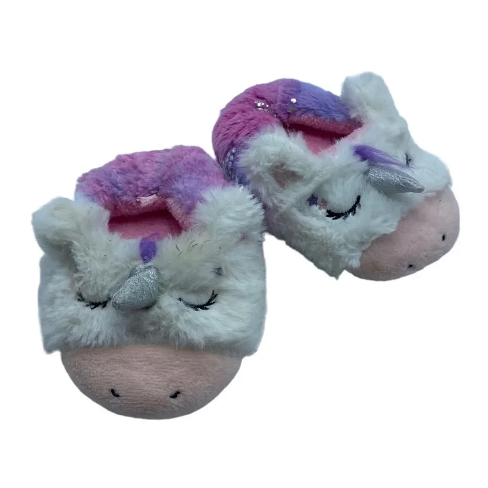 Unicorn Faux Fur Toddler 5‎ NWOT Pull On Slipper SG Footwear