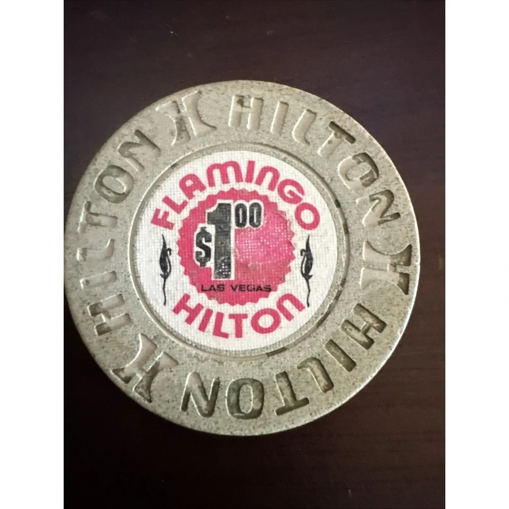 FLAMINGO HILTON CASINO LAS VEGAS NEVADA $1 CHIP 1975 VINTAGE