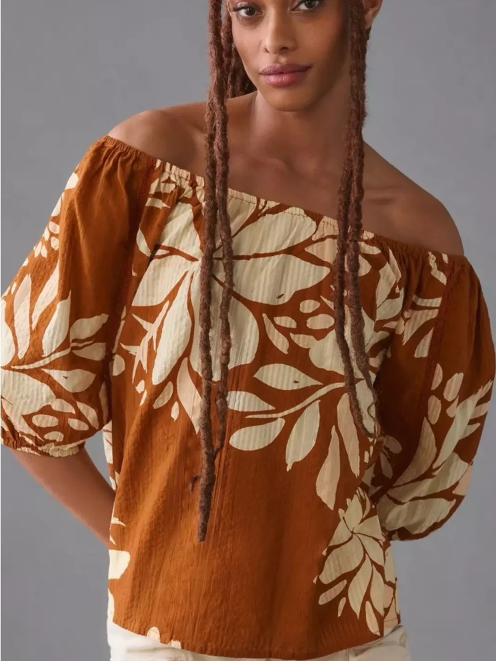 Anthropologie flowy neutral boho